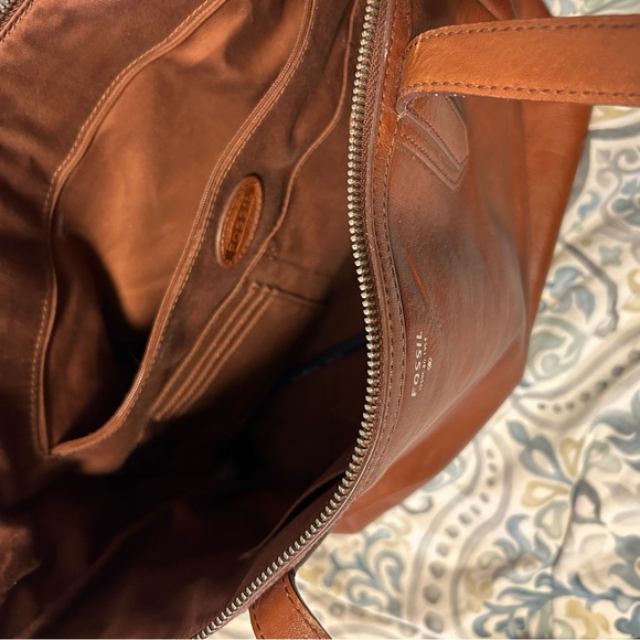 Chestnut brown leather satchel - Picture 2 of 4
